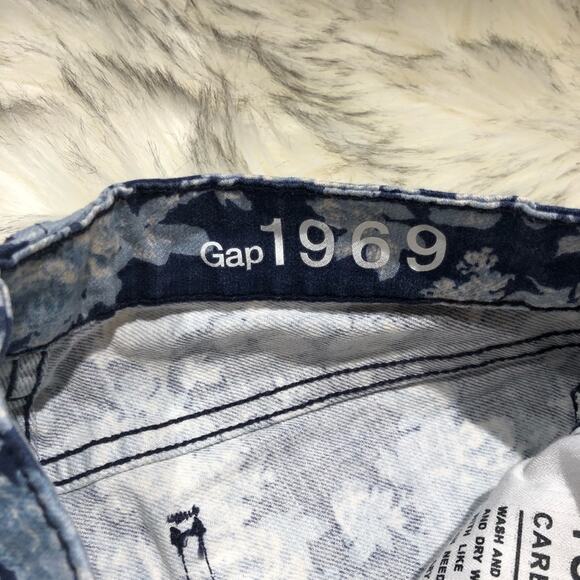 Gap "Always Skinny" low rise floral print denim skinny jeans size 8 - Picture 5 of 8